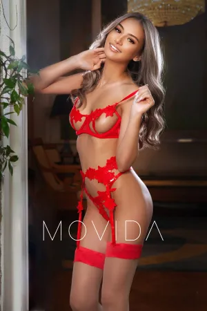 Lexi wearing a sexy, new set of red lingerie Lexi  from November 15th, 2022