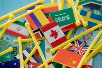 a collection of flags from countries around the world