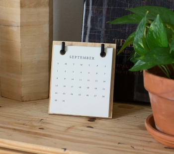 paper calendar on a desk