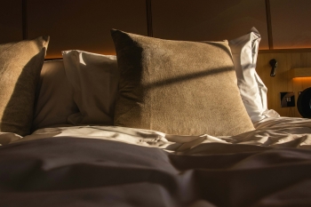 pillows on a bed in a Chelsea hotel