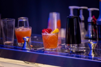 two drinks on a bar