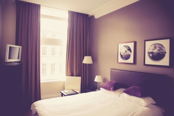 a hotel room in Soho